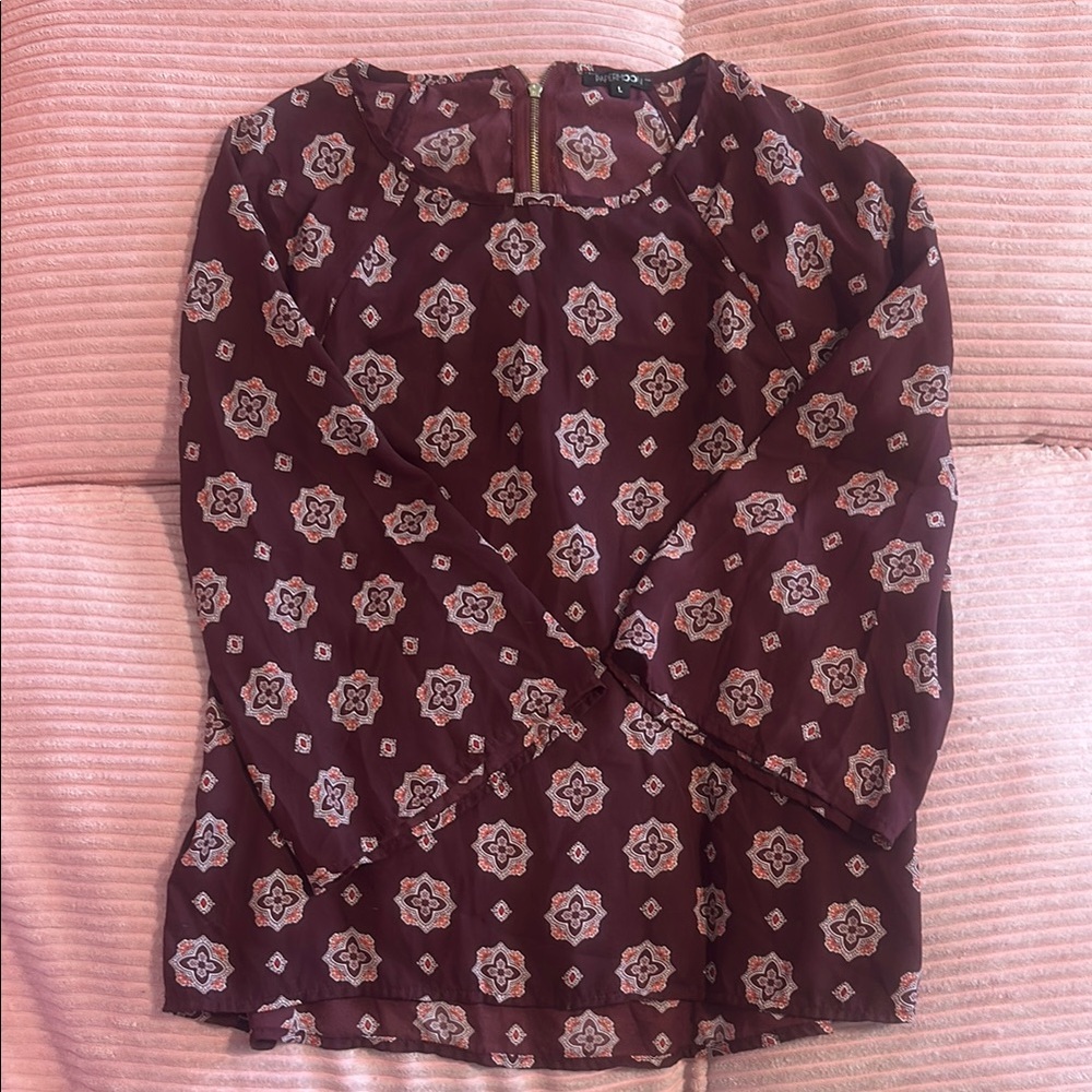 Floral Patterned Women's Top